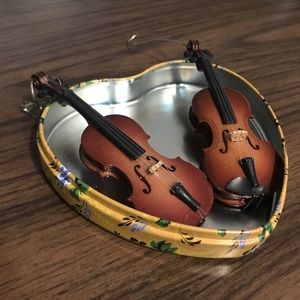 Miniature Violin Christmas Ornament